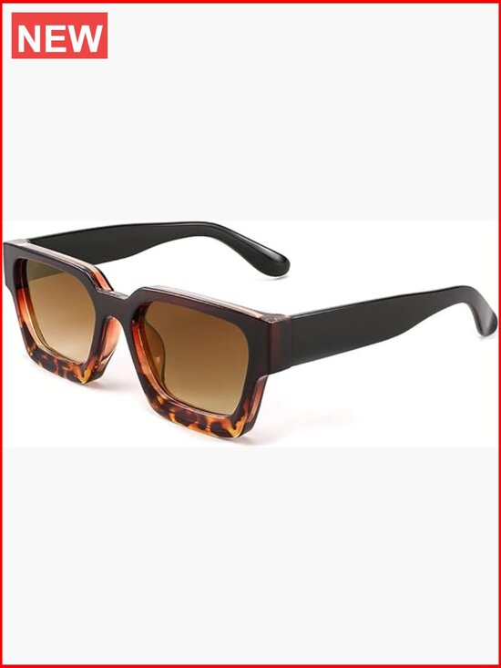 Retro Chunky Square Sunglasses UV400 Protection Recycled Material main image 5